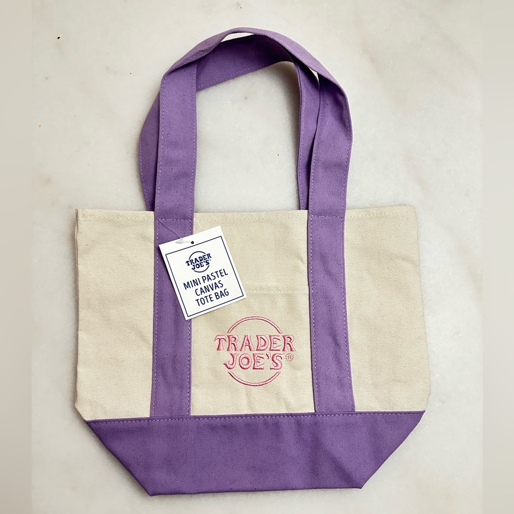 Trader Joe’s Easter Lavender and Cream Tote Bag